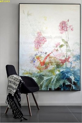 File gốc File tranh hiện đại Sơn Dầu AT1203 (in lụa) tranh thuận buồm