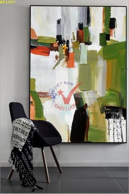 File gốc File tranh hiện đại Sơn Dầu AT1357 (ảnh chi tiết) để in trần