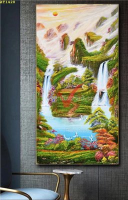 File gốc File tranh hiện đại Sơn Dầu AT1428 (in mica) cắt laser