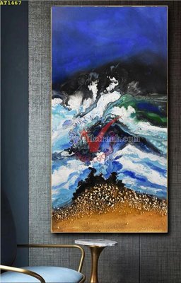 File tranh File tranh hiện đại Sơn Dầu AT1467 (ảnh gốc) in trần 3D