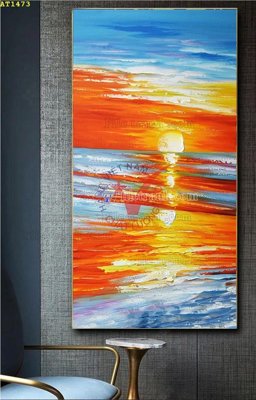 File gốc File tranh hiện đại Sơn Dầu AT1473 (in tráng gương) ốp tường