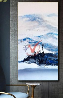 File PSD File tranh hiện đại Sơn Dầu AT1507 (bản gốc) cho nhà in