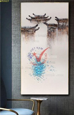 File in trần File tranh hiện đại Sơn Dầu AT1517 (bản gốc) 5D