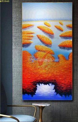 File gốc File tranh hiện đại Sơn Dầu AT1543 (in mica) làm quà tặng