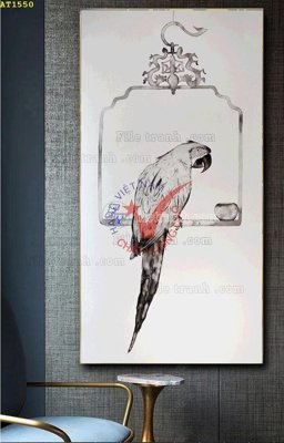 File in trần File tranh hiện đại Sơn Dầu AT1550 (bản gốc) mây trời