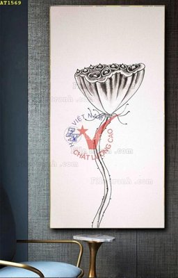 File gốc File tranh hiện đại Sơn Dầu AT1569 (in lụa) cao cấp