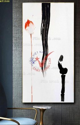File in trần File tranh hiện đại Sơn Dầu AT1588 (bản gốc 3D) sống động