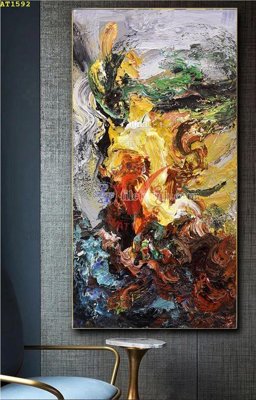 File tranh File tranh hiện đại Sơn Dầu AT1592 (bản gốc) in lụa 5D