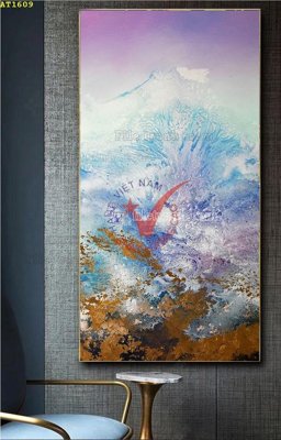 File in trần File tranh hiện đại Sơn Dầu AT1609 (bản gốc) phong cảnh