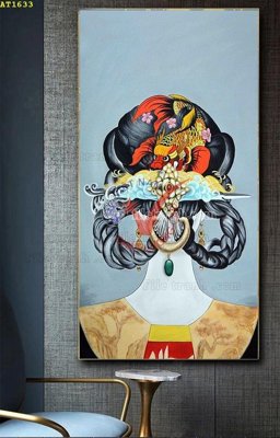 File tranh gốc File tranh hiện đại Sơn Dầu AT1633 (bản quyền) file PSD