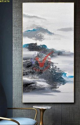 File PSD in ấn File tranh hiện đại Sơn Dầu AT1676 (chất lượng cao)