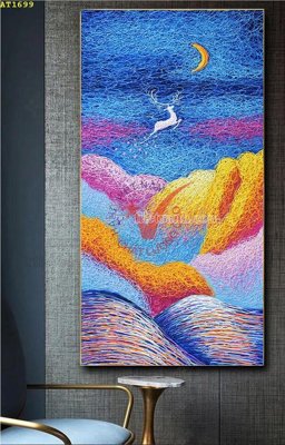 Hình ảnh file gốc in lụa File tranh hiện đại Sơn Dầu AT1699