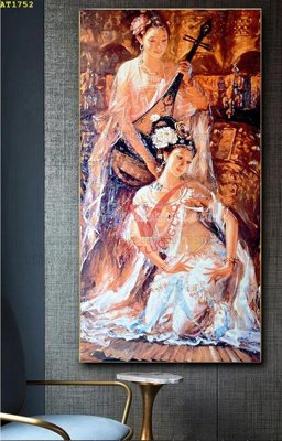 File PSD File tranh hiện đại Sơn Dầu AT1752 (bản gốc) độ phân giải cao