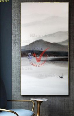 File gốc File tranh hiện đại Sơn Dầu AT1787 (in mica) trang trí
