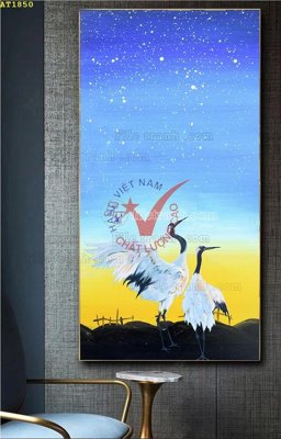 File gốc File tranh hiện đại Sơn Dầu AT1850 (in lụa) họa tiết 3D