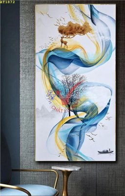 Download file File tranh hiện đại Sơn Dầu AT1872 (gốc) in mica ốp bếp