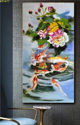 File PSD in ấn File tranh hiện đại Sơn Dầu AT1877 (chất lượng cao)