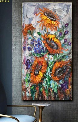 File gốc File tranh hiện đại Sơn Dầu AT1914 (PNG) nền trong suốt