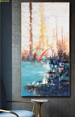 File gốc File tranh hiện đại Sơn Dầu AT1939 (ảnh chi tiết) để in trần