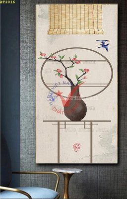 File gốc in ấn File tranh hiện đại Sơn Dầu AT2016 chuẩn màu CMYK