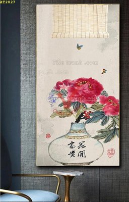 File ảnh File tranh hiện đại Sơn Dầu AT2027 (gốc) in backdrop sự kiện