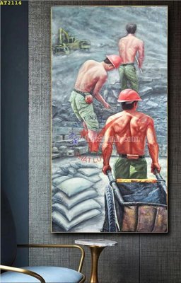 Ảnh gốc File tranh hiện đại Sơn Dầu AT2114 (siêu chi tiết) để in ấn