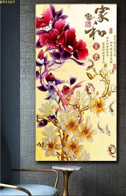 File in trần File tranh hiện đại Sơn Dầu AT2167 (bản gốc 3D) sống động