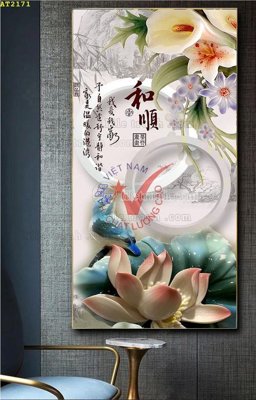 File tranh File tranh hiện đại Sơn Dầu AT2171 (bản gốc) in lụa 3D