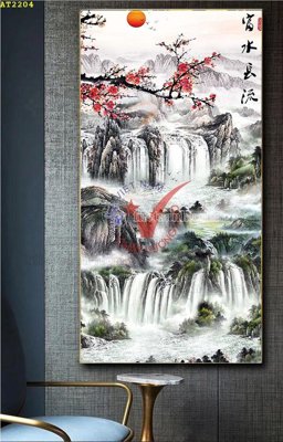 Download file File tranh hiện đại Sơn Dầu AT2204 (gốc) in mica đèn LED