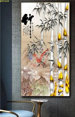 File tranh in trần 3D File tranh hiện đại Sơn Dầu AT2238 (ảnh gốc)