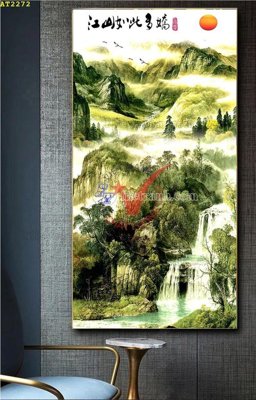 Ảnh gốc File tranh hiện đại Sơn Dầu AT2272 (độ nét cao) in tráng gương