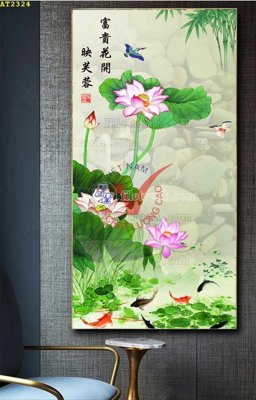 File ảnh File tranh hiện đại Sơn Dầu AT2324 (gốc) in backdrop sự kiện