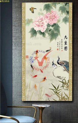 File gốc in ấn File tranh hiện đại Sơn Dầu AT2353 chuẩn màu CMYK