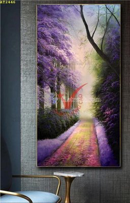 File gốc File tranh hiện đại Sơn Dầu AT2446 (in lụa) tranh thuận buồm