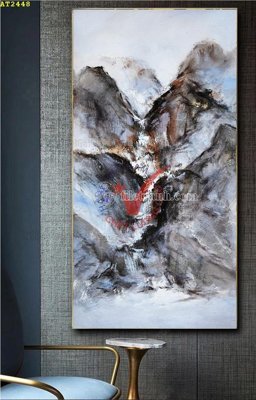 File gốc File tranh hiện đại Sơn Dầu AT2448 (ảnh chi tiết) để in trần