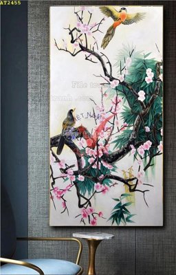 File ảnh File tranh hiện đại Sơn Dầu AT2455 (gốc) in decal dán tường