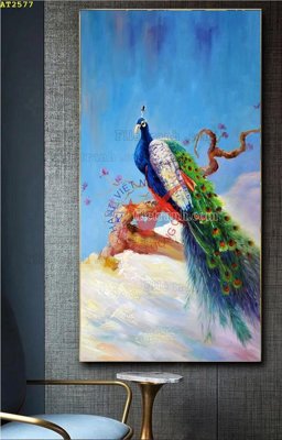 Ảnh gốc file in lụa File tranh hiện đại Sơn Dầu AT2577 chi tiết