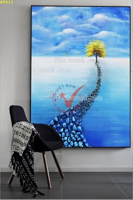 Ảnh mô tả file gốc in mica File tranh hiện đại Sơn Dầu AT813