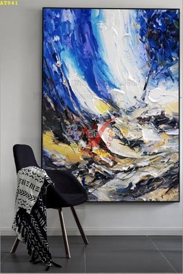 File gốc in ấn File tranh hiện đại Sơn Dầu AT841 độ phân giải cao