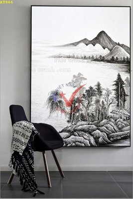 Hình ảnh file gốc in lụa File tranh hiện đại Sơn Dầu AT866