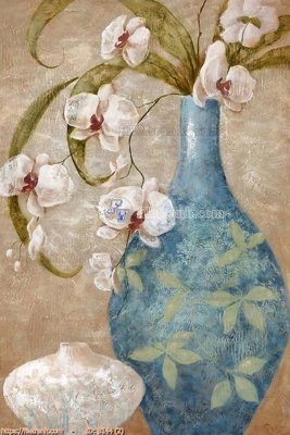 File tranh file gốc bình hoa B144 (bản gốc) in lụa 5D