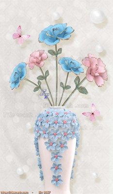 File gốc file gốc bình hoa B157 (trang trí) phòng ngủ