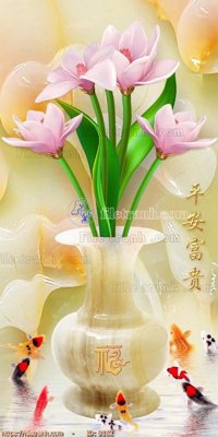 File gốc file gốc bình hoa B162 (cho in ấn) độc quyền