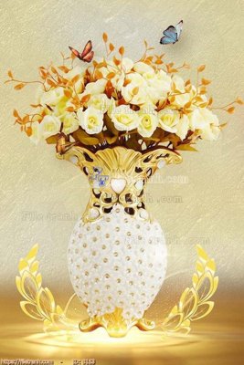 File gốc in ấn file gốc bình hoa B163 chuẩn màu CMYK