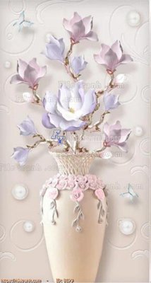 File in trần file gốc bình hoa B179 (bản gốc) bầu trời