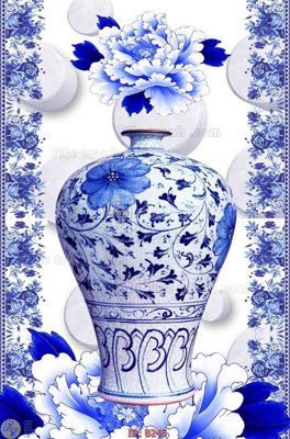 File gốc file gốc bình hoa B245 (in tráng gương) sang trọng
