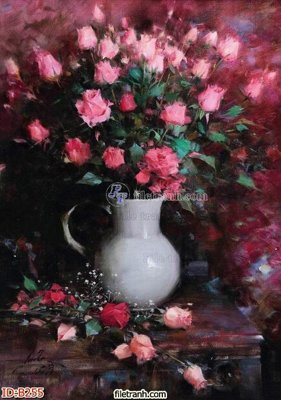 File in mica file gốc bình hoa B255 (bản gốc) sắc sảo