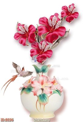 Tải file file gốc bình hoa B256 (ảnh gốc) in tranh kính