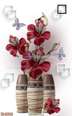 Tệp tin gốc file gốc bình hoa B323 (dùng cho in) file gốc bình hoa B323