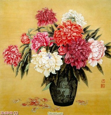 Tải file file gốc bình hoa B348 (gốc) làm tranh treo tường